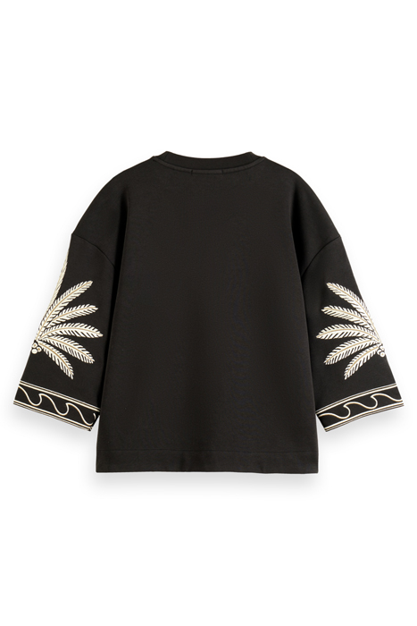 EMBROIDERED SWEATSHIRT EVENING BLACK 2
