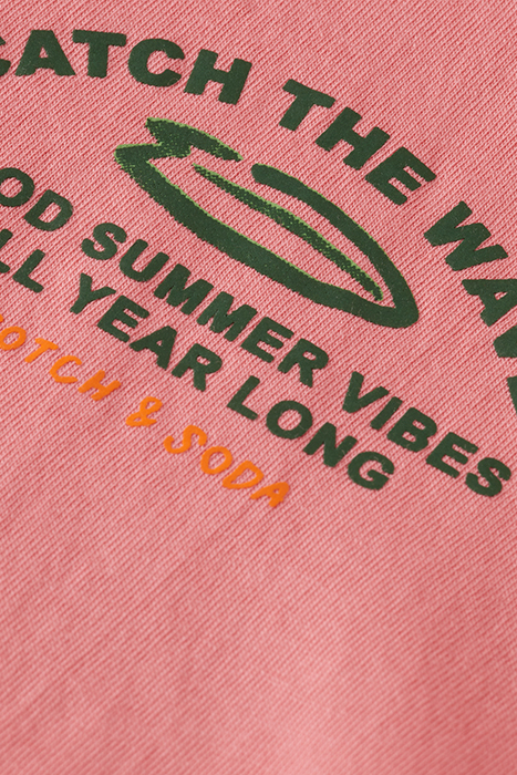 REGULAR FIT LEFT CHEST ARTWORK T-SHIRT PEACHY 7