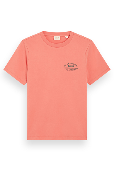 REGULAR FIT LEFT CHEST ARTWORK T-SHIRT PEACHY 4