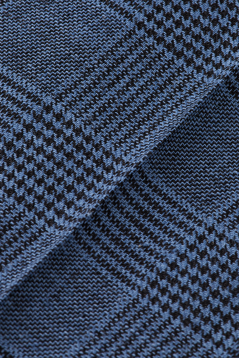 SEASONAL - WIDE-FIT PLEATED CH BLUE CHECK 3