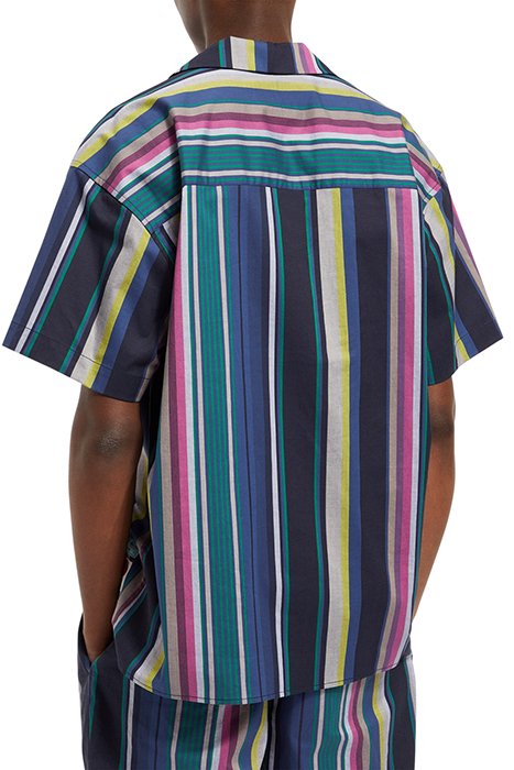 MULTICOLOUR STRIPED FINE COTTO BLACK MULTI STRIPE 2