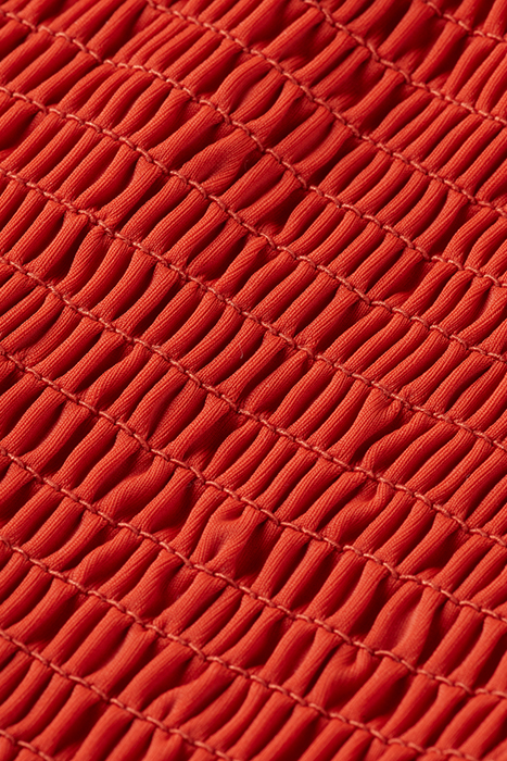 SWIMSUIT WITH SMOCK DETAIL RUSTIC CORAL 6