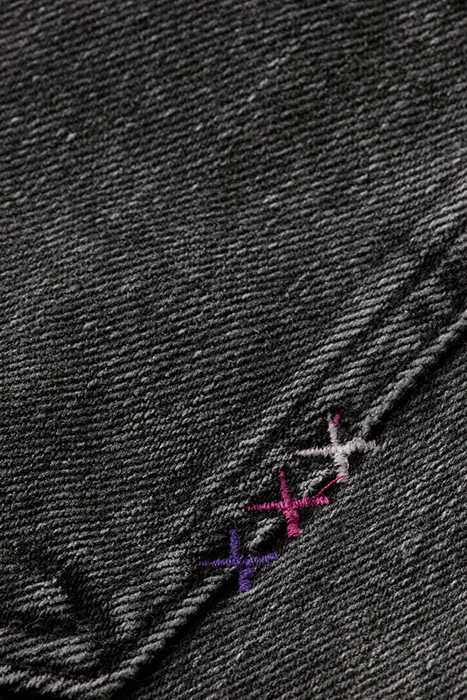 THE RAY 5 POCKET LOW RISE DENIM SHORT — WASHED BLACK 7