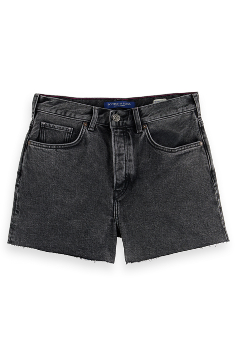 THE RAY 5 POCKET LOW RISE DENIM SHORT — WASHED BLACK 3