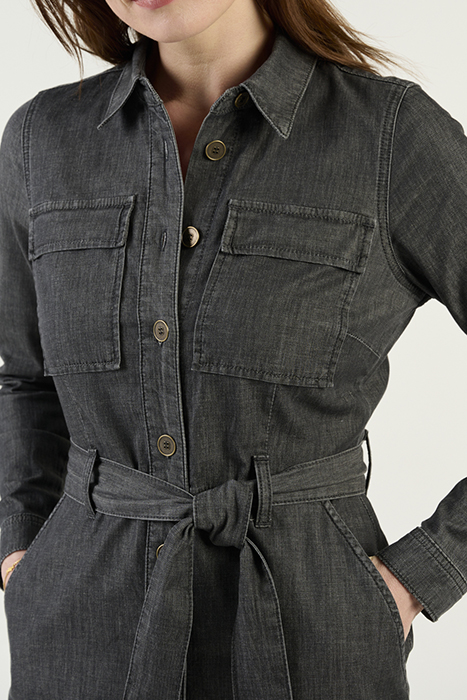 DRESS WOVEN LONG 23001948 ANTHRA 6