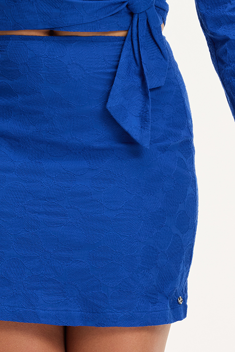 GEORGIA SKIRT TONAL FLOWER EMBRO BLUE TONAL FLOWER EMBRO 10