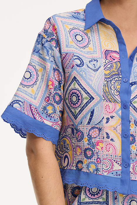 EMILY BLOUSE PAISLEY BANNER PAISLEY BANNER BLUE 9