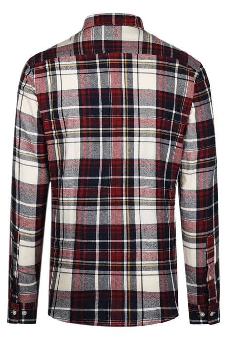 HERRINGBONE Y/D CHECK SHIRT OFF WHITE 2