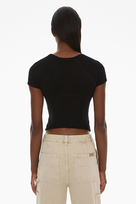 SOFT RIB BABY T MODAL, PIMA COTTON BLACK 2