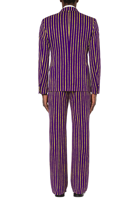 PINSTRIPES PRINT TWILL JACKET PURPLE 2