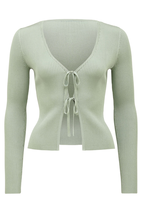CASSIE TIE FRONT KNIT CARDIGAN SAGE GREEN 4