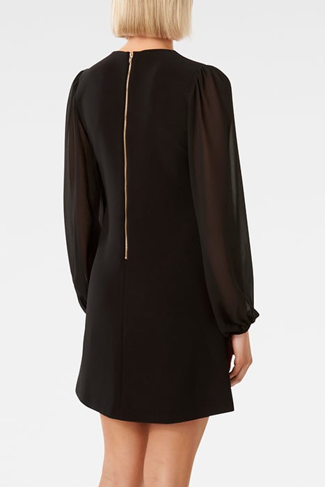 JESSIE SHEER SLEEVE MINI DRESS BLACK 2