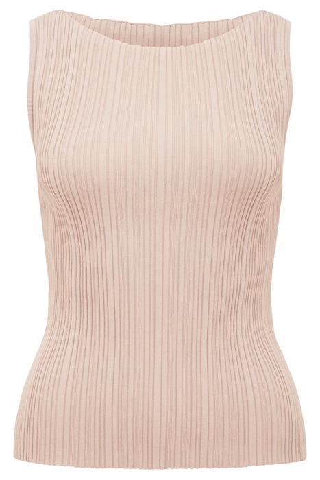 EVIE BOAT NECK KNIT TANK TAUPE 4