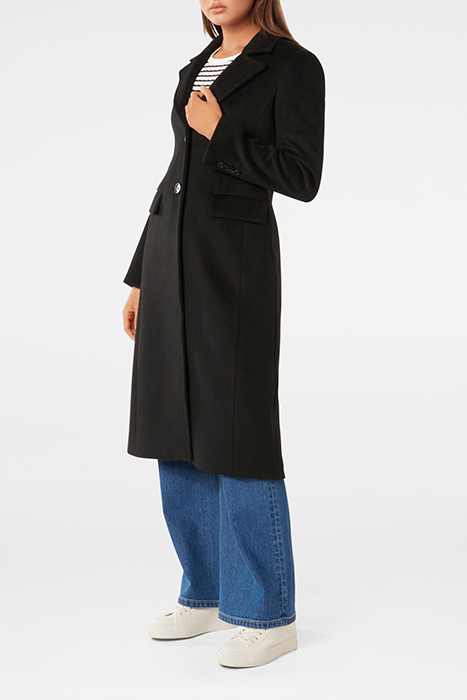REBECCA 2 BUTTON COAT BLACK 4