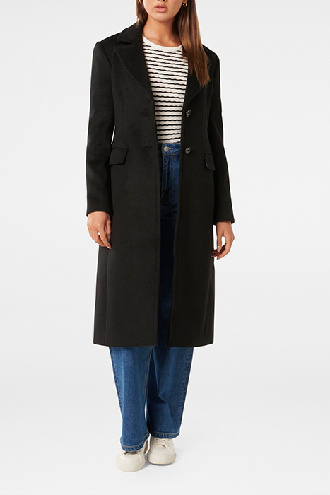REBECCA 2 BUTTON COAT BLACK 5