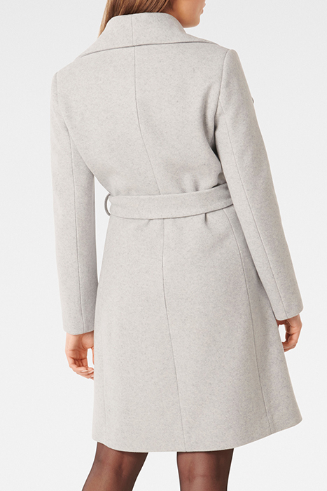 ANNIKA SHAWL COLLAR WRAP COAT LIGHT GREY MARLE 2