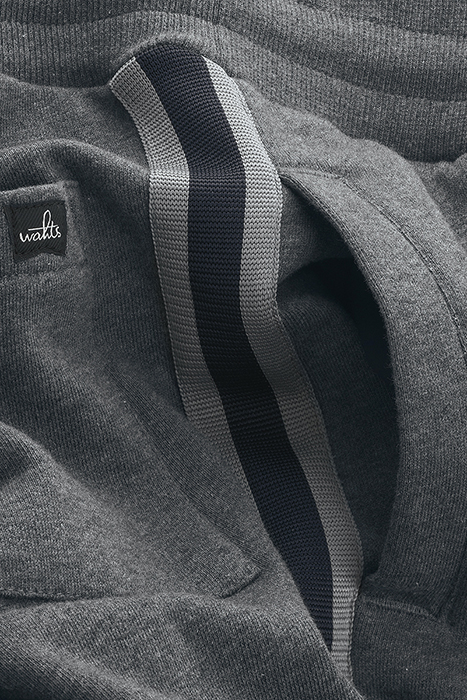 LOGAN-BAND | CUFFED SWEATPANTS MID GREY MELANGE 2