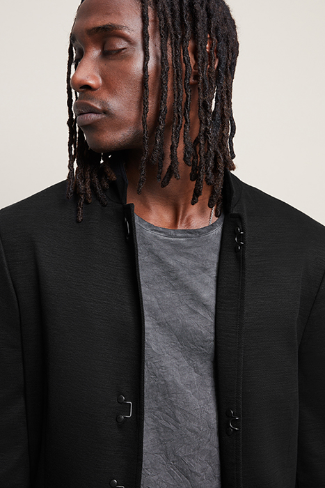 SLIM FIT CONVERTIBLE NOTCH LAPEL HOOK AN BLACK 2