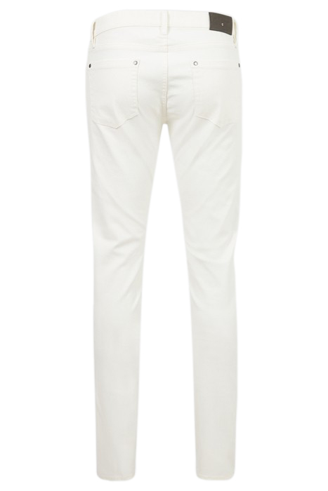 CHELSEA FIT GARMENT WASHED JEAN WITH ZIP CHINA WHITE 2