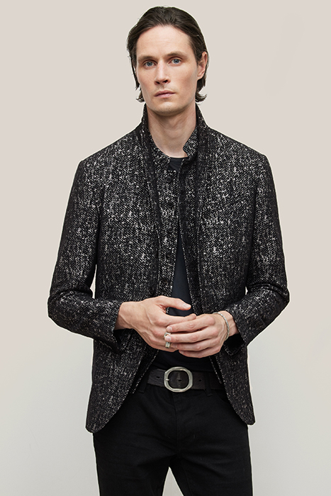 BUTTON FRONT CLOSURE VEST WITH STAND UP STEEL GREY 2