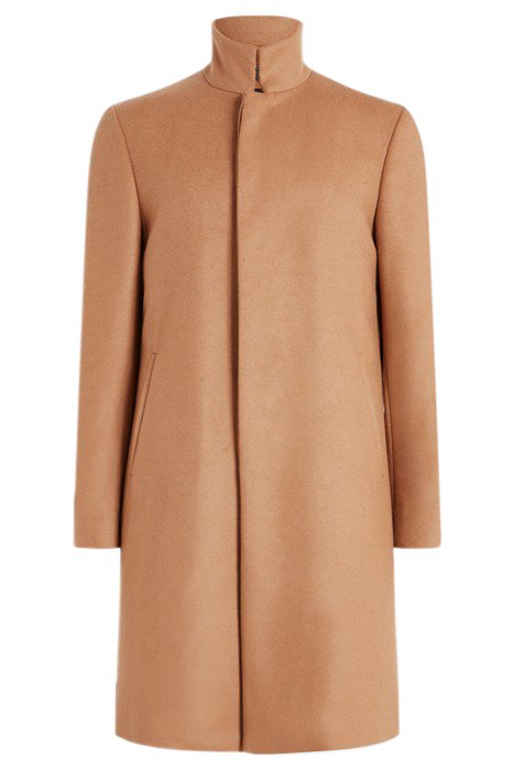 HIDDEN CF PLACKET BUTTON FRONT SLIM FIT CAMEL 2