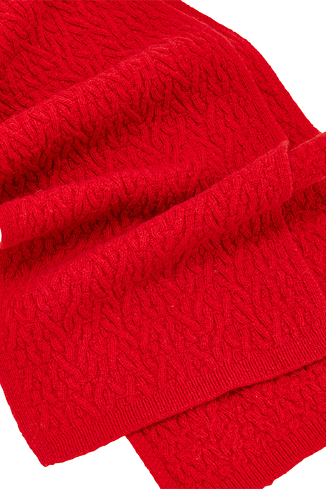 CABLE SCARF POPPY 3
