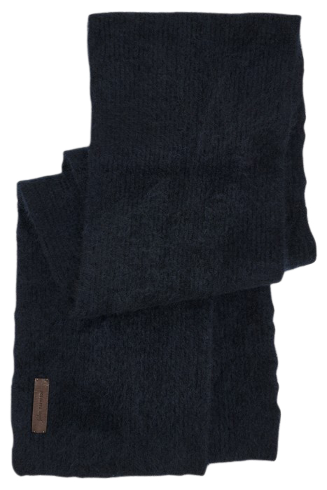 LEA BRUSHED CASHMERE SCARF BLACK 2