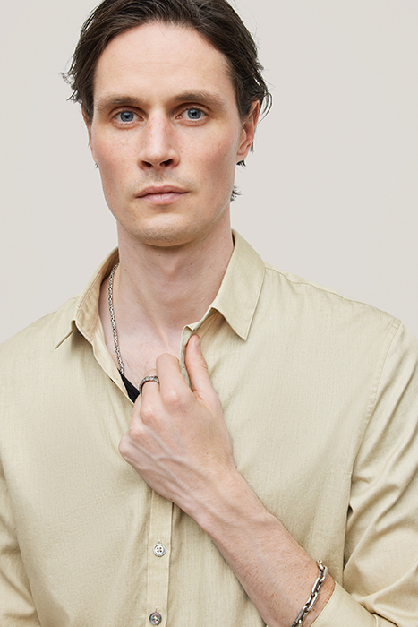 MULTI BUTTON SLIM FIT SHIRT CARAMEL 3