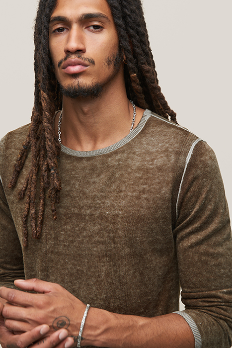 PETE LONG SLV CREW NECK WITH REVERSE PRI RUSSET 2