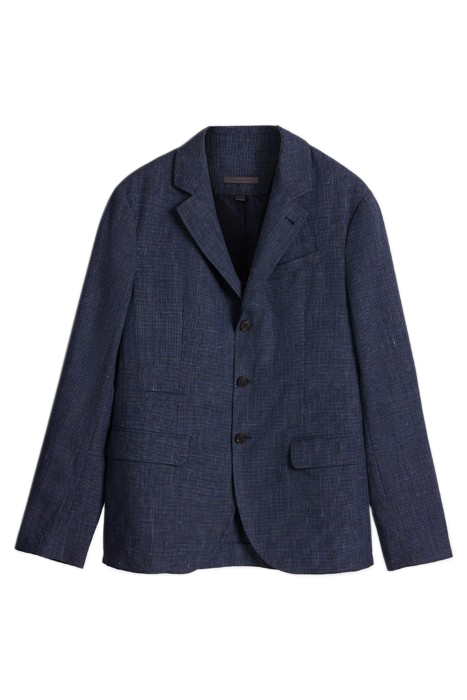 SLIM FIT NOTCH LAPEL JACKET WITH FLAP PO INK BLUE 2