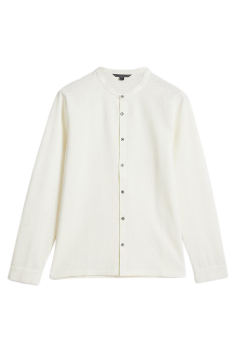 YANCEY REGULAR FIT LS STAND COLLAR SHIRT WHITE 2