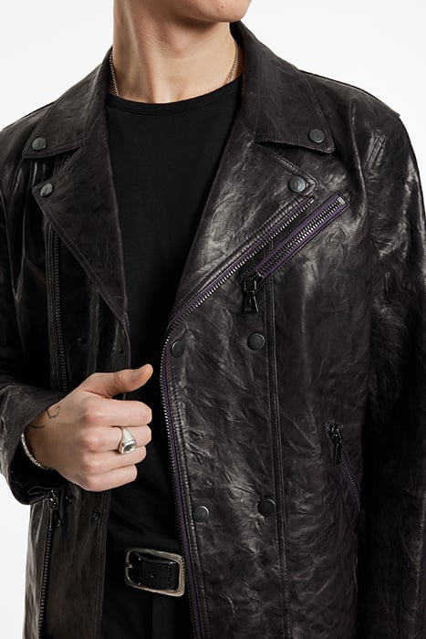 DB SNAP CLOSURE BIKER JKT PURPLE HAZE 3