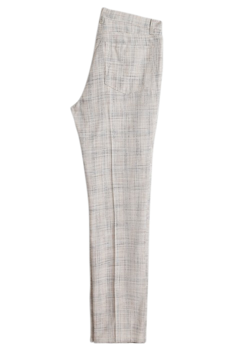 STRAIGHT FIT PANTS WITH DENIM BACK POCKE ECRU 2