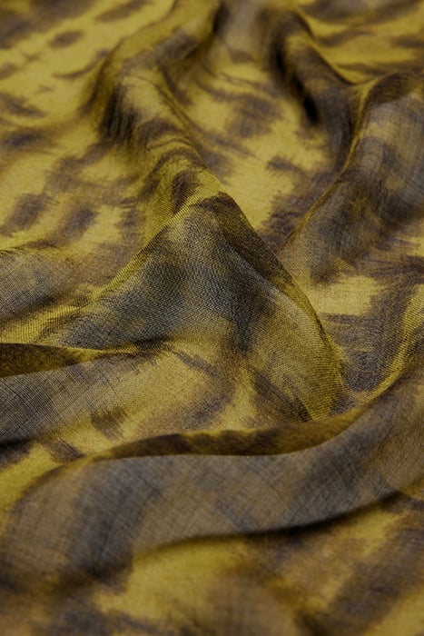BLURRED ABSTRACT ART PRINTED SCARF CANARY 3