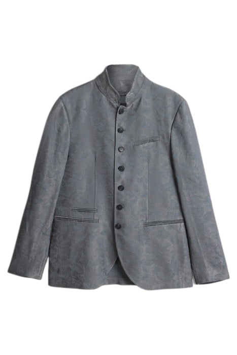 SLIM FIT MULTI BTN CLOSURE JACKET WITH S IRON GREY 2