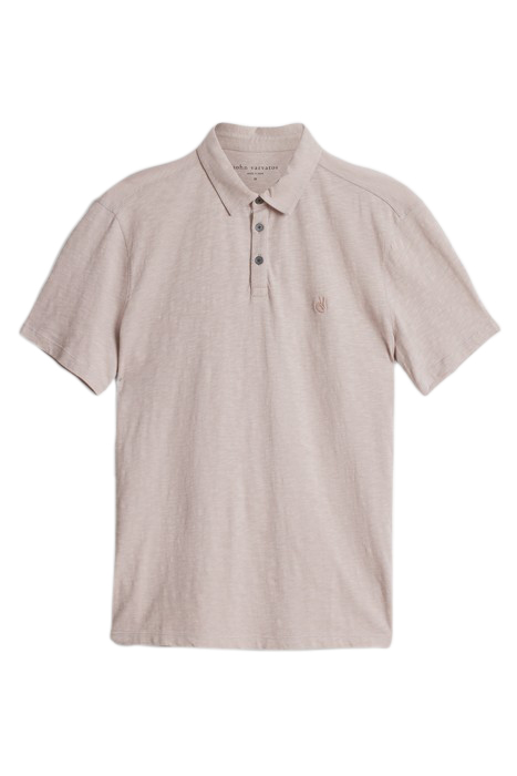 VICTOR SS SLUB CTN POLO W PEACE SIGN EMB DRIED PETAL 2