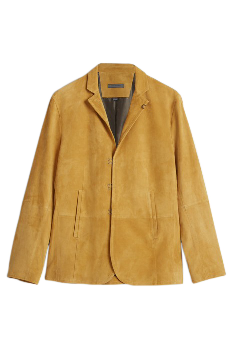 SLIM FIT SUEDE JACKET WITH HOOK AND BAR HONEYSUCKLE 2