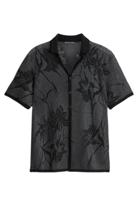 SIMON SS FLORAL JACQUARD CAMP COLLAR SHI BLACK 2
