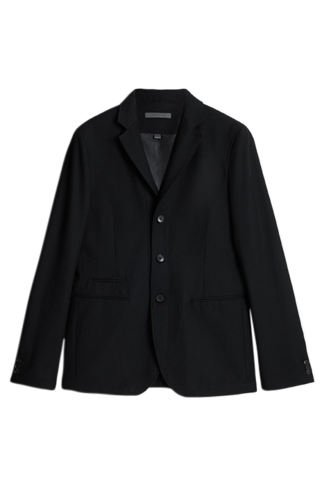 SLIM FIT NOTCH LAPEL JKT WITH BTN CLOSUR BLACK 2