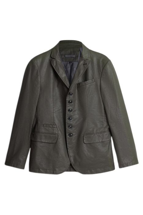 SLIM FIT MULTI PEAK LAPEL JKT WITH WELT DEEP OLIVE 2