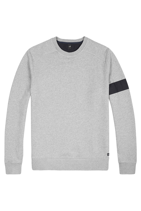 MOORE-BAND | CREW NECK SWEATER LIGHT GREY MELANGE 1