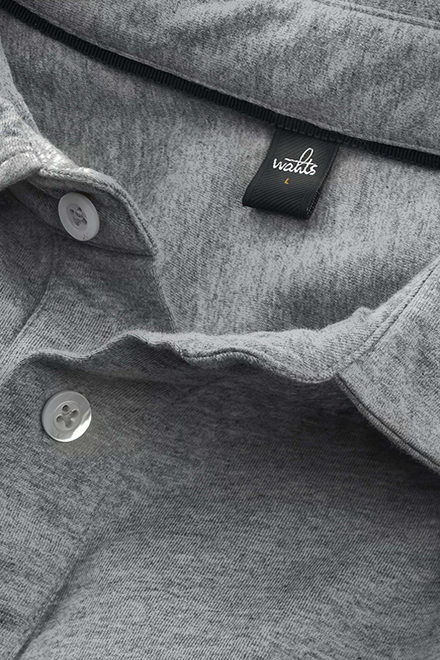 NORTON | TAILORED JERSEY POLOSHIRT LIGHT MARL GREY 2