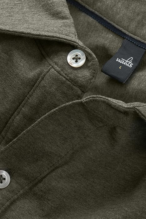 BARTON | TAILORED JERSEY SHIRT ARMY GREEN MELANGE 2