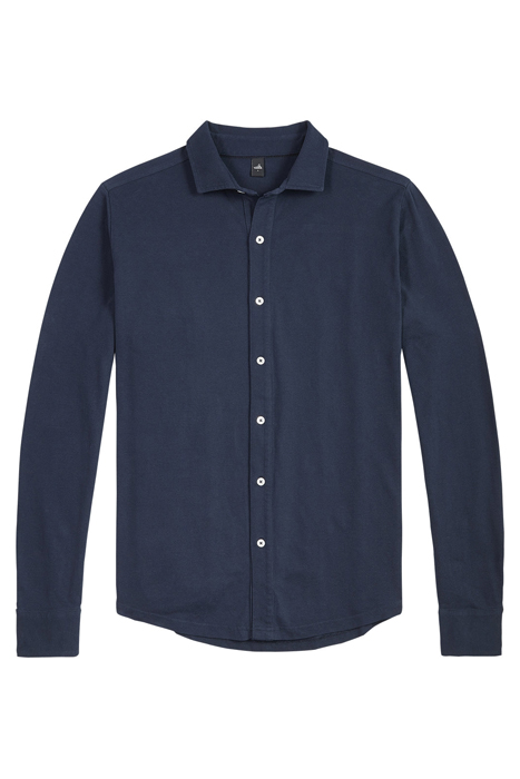 BROOKS | TAILORED PIQUÉ SHIRT NAVY BLUE 1