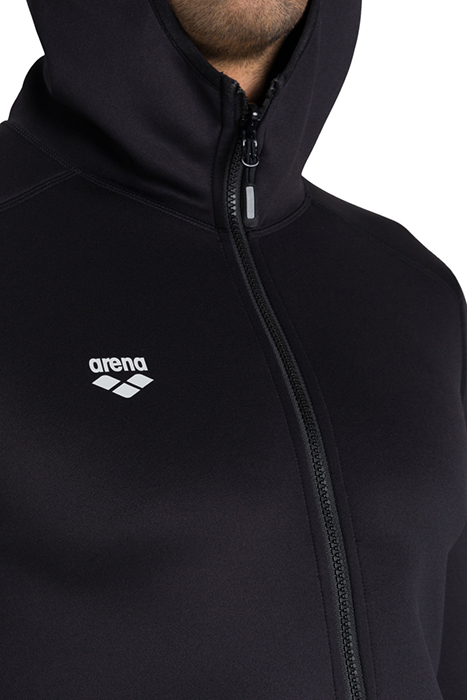 M HOODED SPACER REVERSIBLE F/Z JACKET BLACK-IRIDESCENT STRIP 9