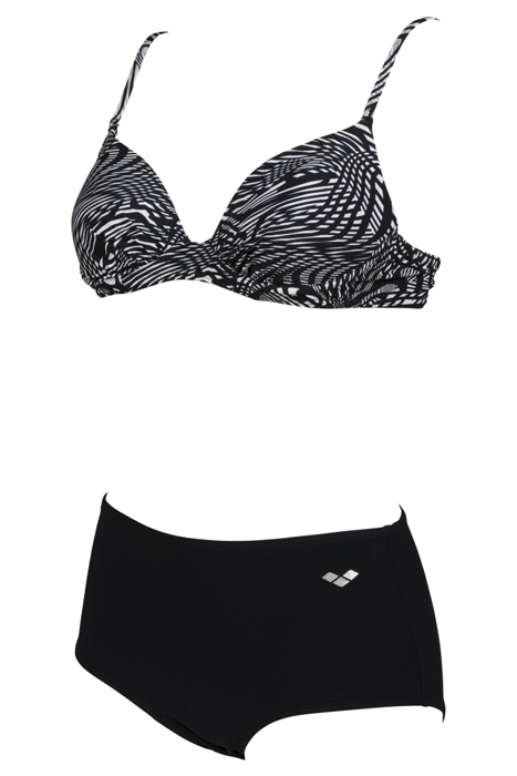 W CLARA TWO PIECES C-CUP BLACK MULTI-BLACK 3
