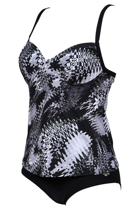 W ZORA TANKINI C-CUP BLACK MULTI-BLACK 3