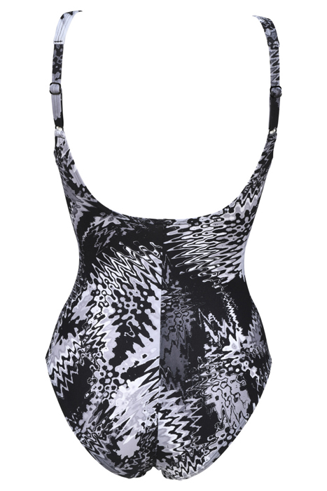 W ZORA U BACK ONE PIECE D-CUP BLACK MULTI 2