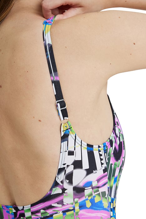 WOMEN'S BODYLIFT SWIMSUIT CAROLINA U BAC BLACK MULTI 9