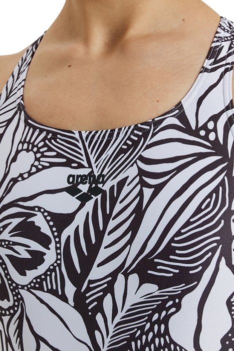 WOMEN'S SWIMSUIT SWIM PRO BACK ALLOVER BLACK MULTI 8